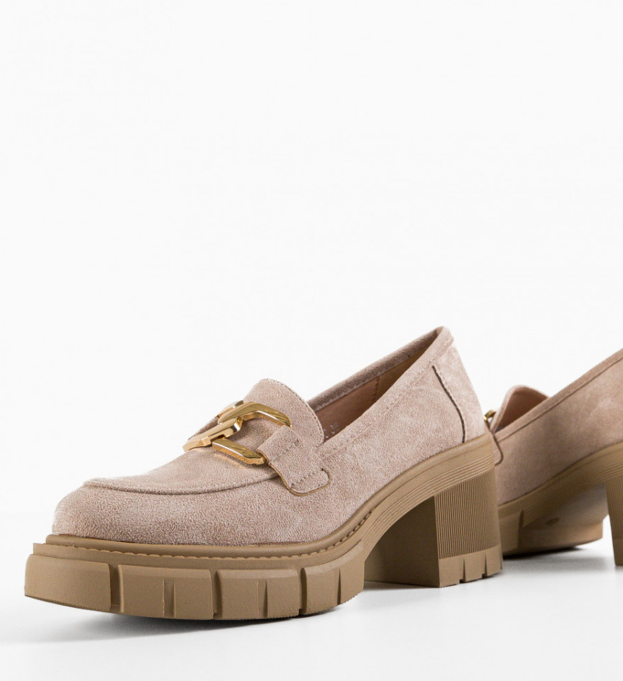 Pantofi Casual dama Akein Bej - Img 2