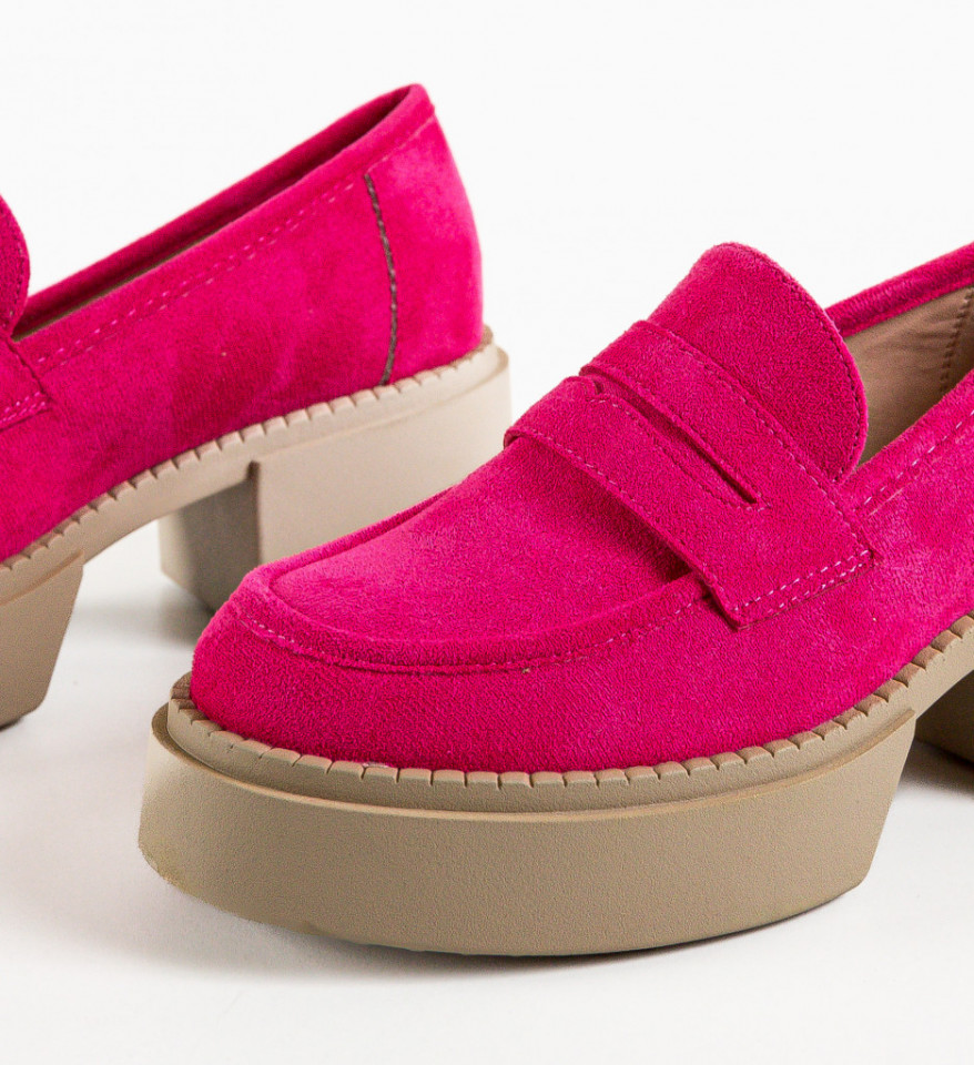 Pantofi Casual dama Atein Fuchsia - Img 3