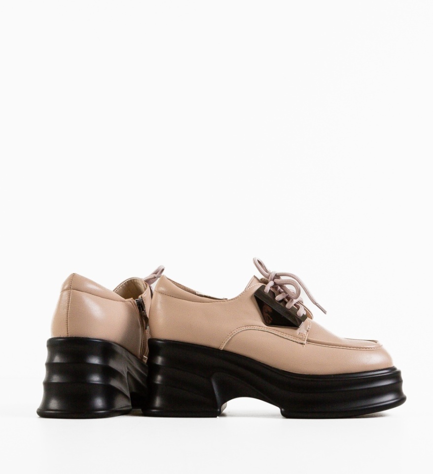 Pantofi casual dama Barteon Bej - Img 2
