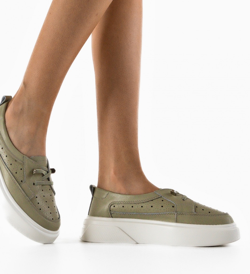 Pantofi Casual dama Darya Khaki - Img 5