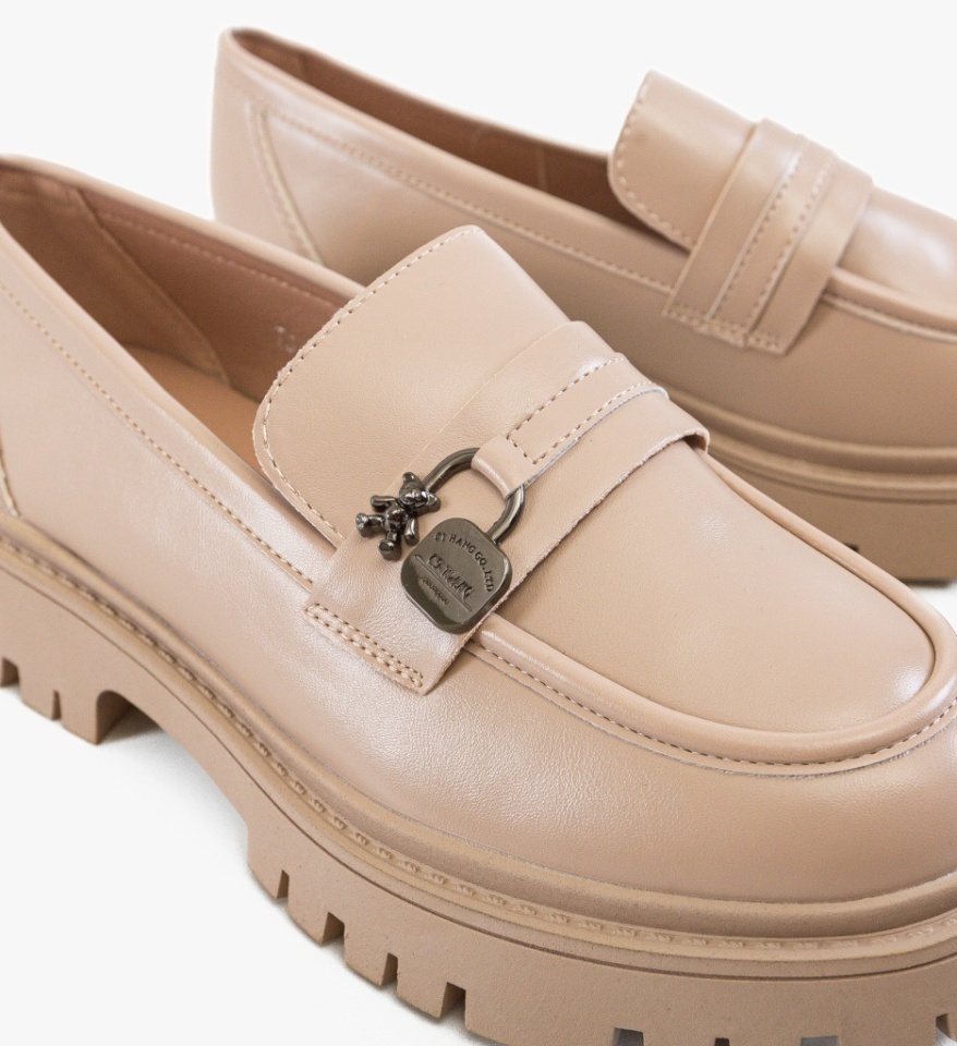 Pantofi casual dama Dufren Bej - Img 2