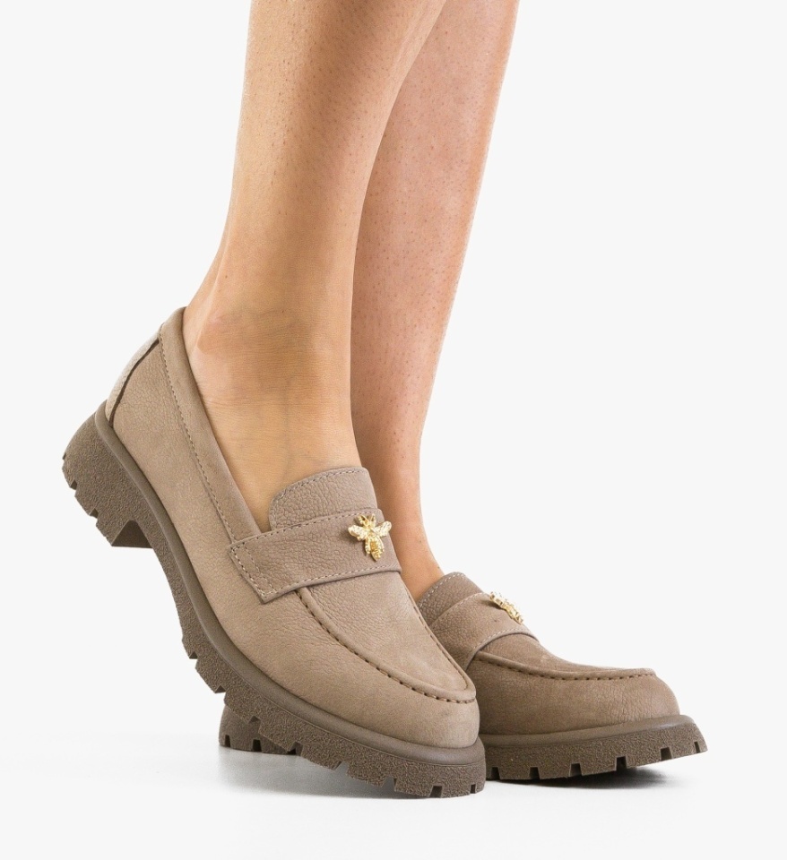 Pantofi casual dama Fosere Khaki - Img 6