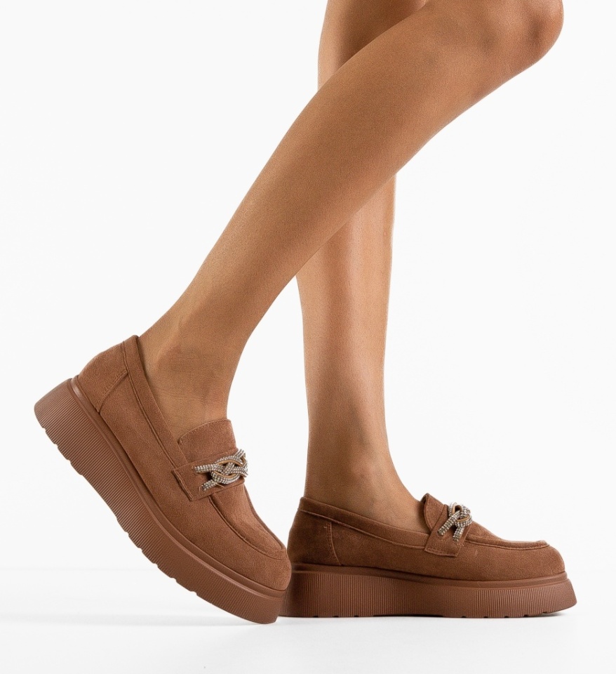 Pantofi Casual dama Hallel Camel - Img 7