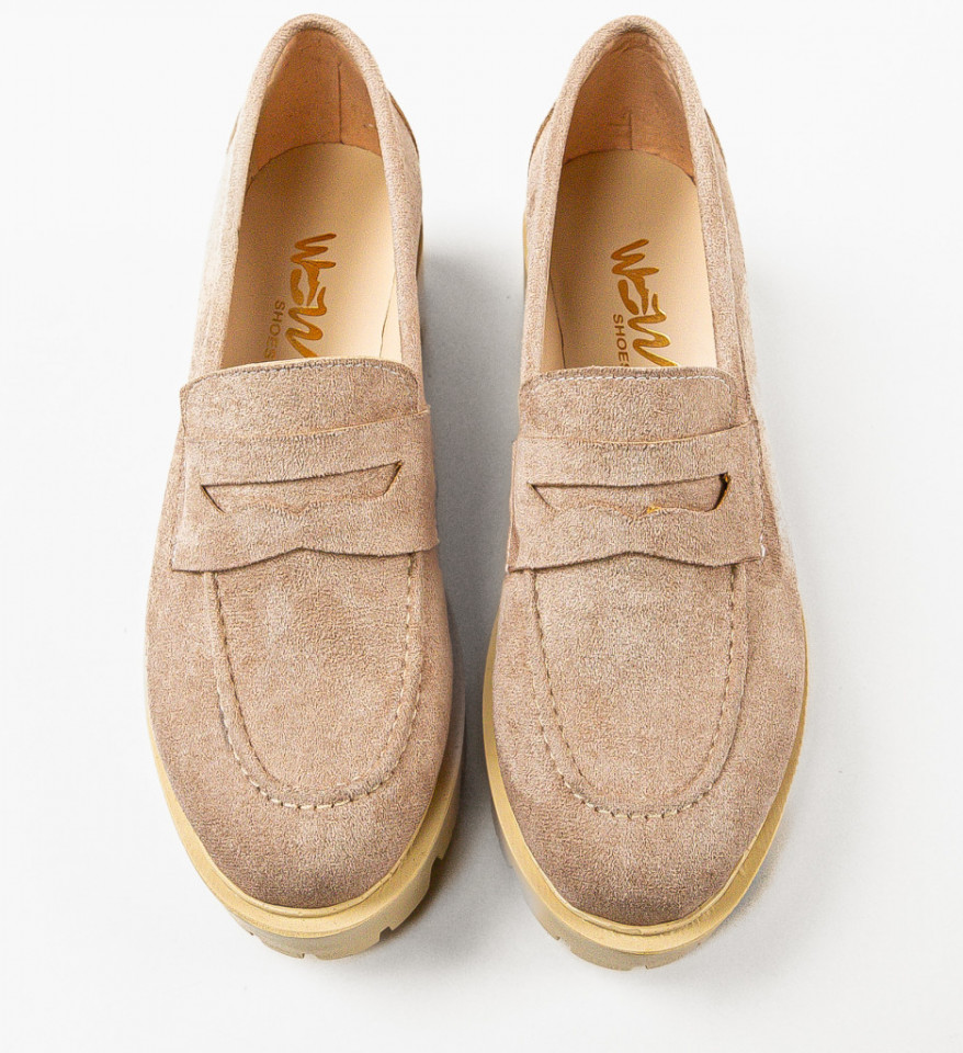 Pantofi Casual dama Kardy Bej - Img 4
