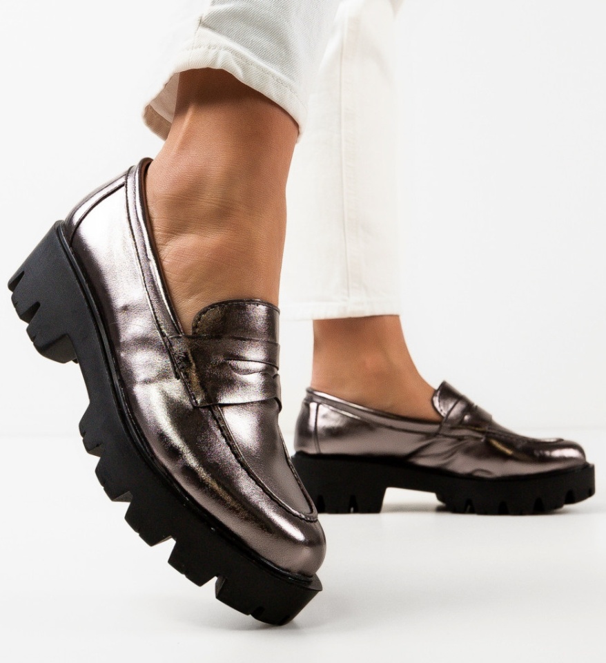 Pantofi Casual dama Kardy Gri - Img 5