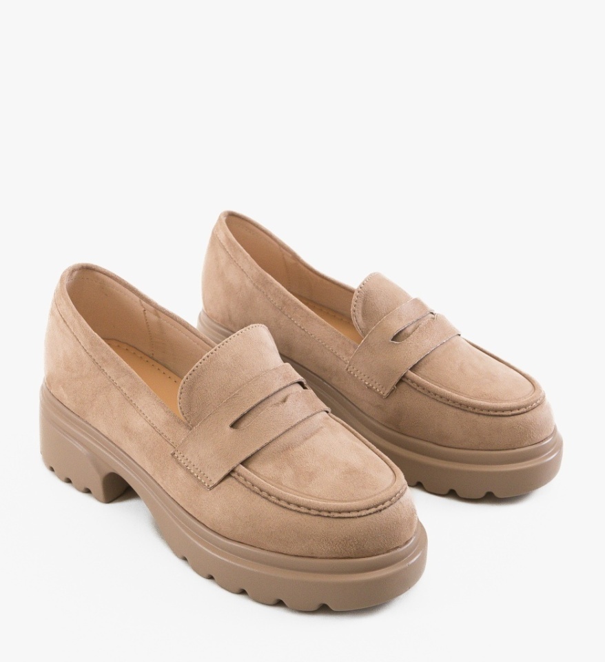 Pantofi casual dama Nowe Bej 2 - Img 4
