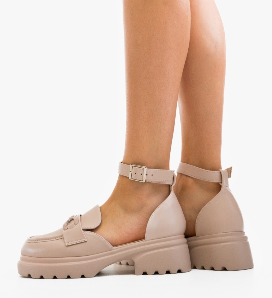 Pantofi casual dama Rightte Bej - Img 3