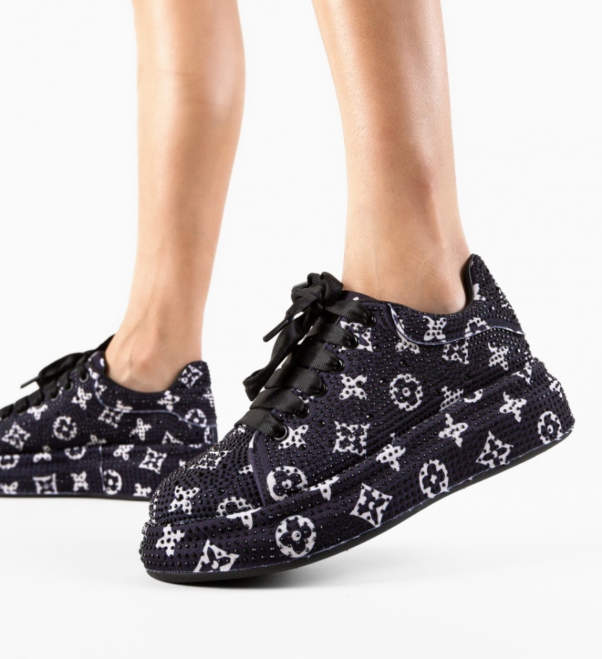 Pantofi Casual dama Urssy Negri - Img 6