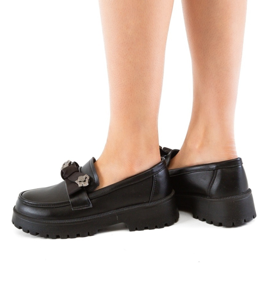 Pantofi casual dama Vrerru Negri - Img 2