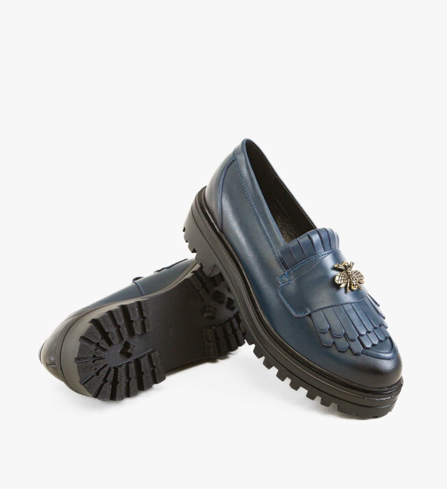 Pantofi casual dama Zenin Bleumarin - Img 2