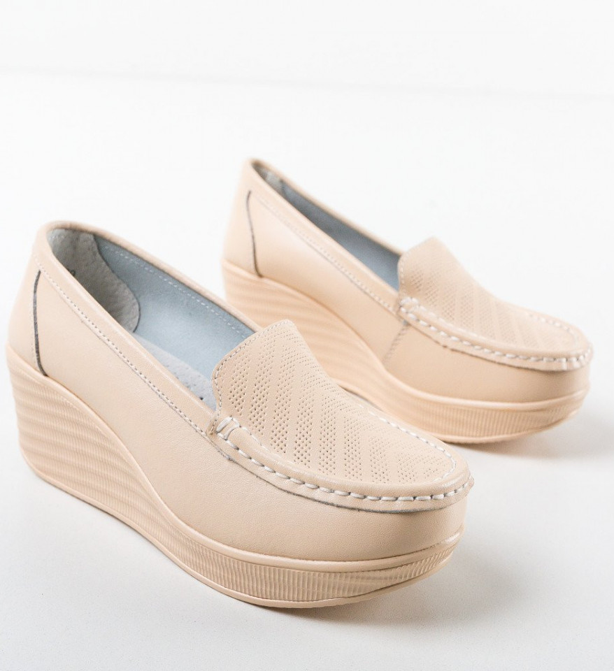 Pantofi Casual Ely Bej - Img 2