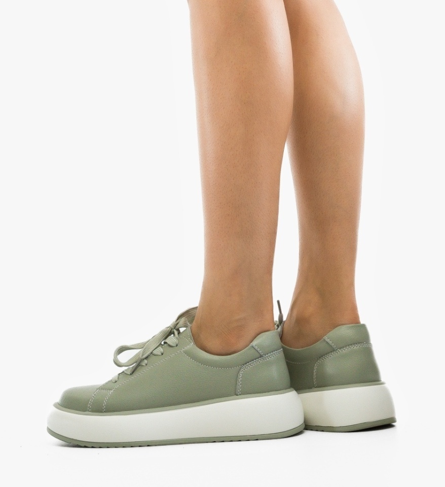 Pantofi Casual Floray Verzi - Img 3