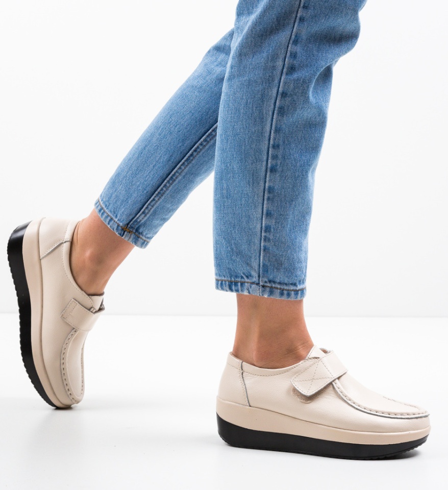 Pantofi Casual Groma Bej - Img 10