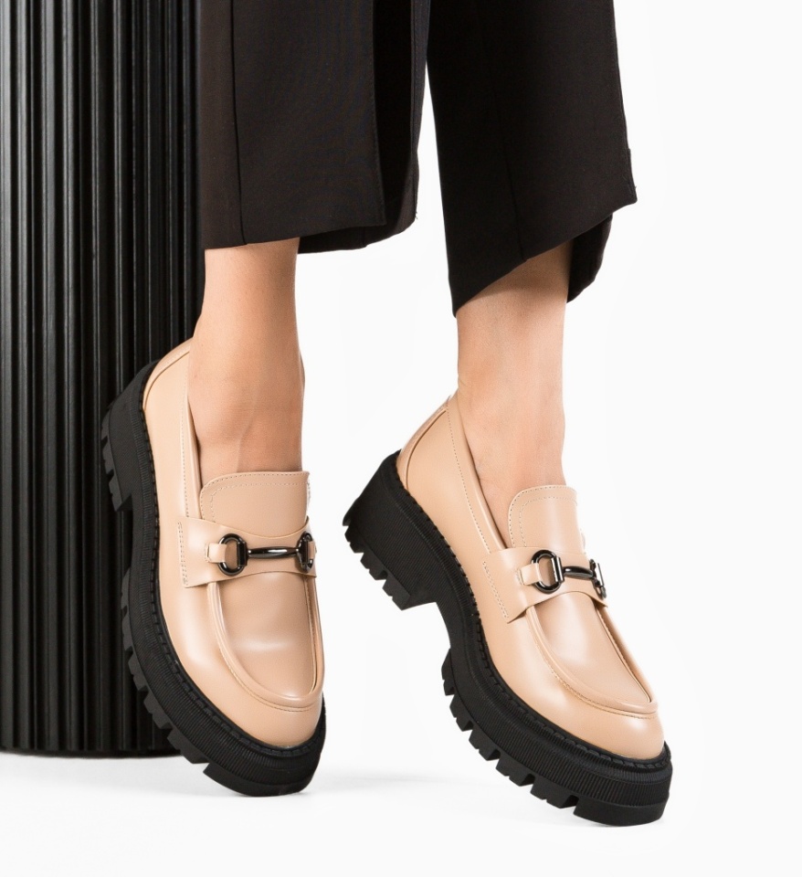 Pantofi Casual Jung Nude - Img 5