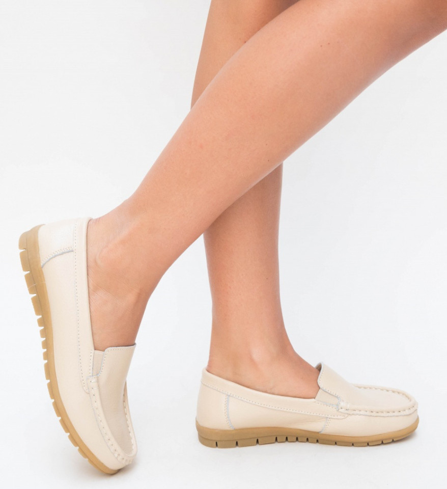 Pantofi Casual Kives Bej - Img 4