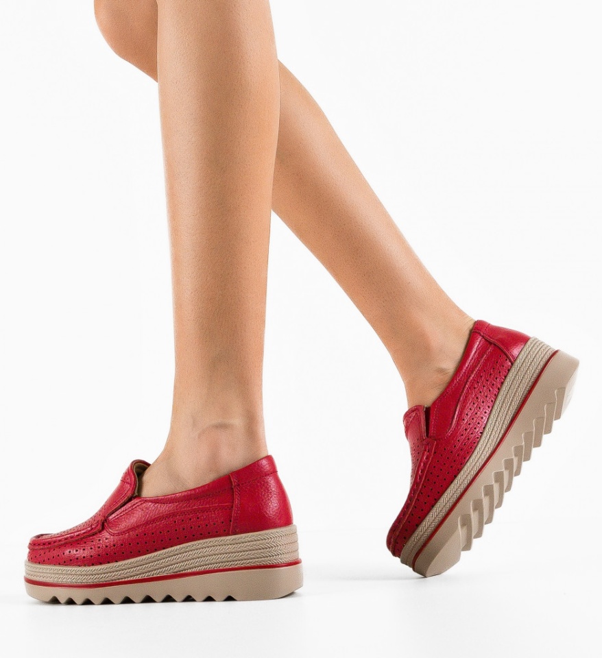 Pantofi Casual Krat Rosii - Img 6
