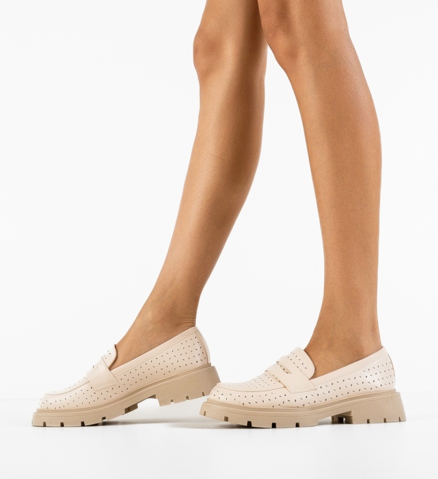Pantofi Casual Krato Bej - Img 5