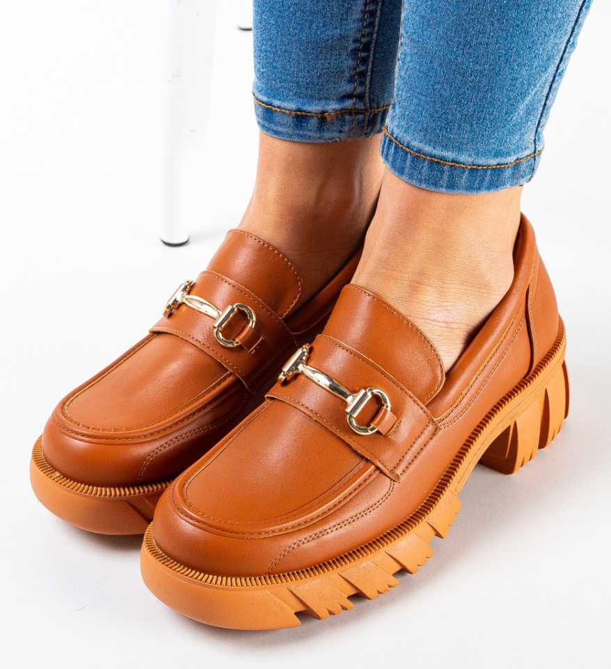 Pantofi casual Kylie Camel - Img 7