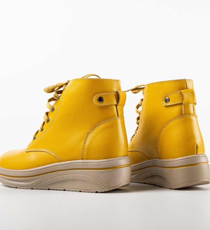 Pantofi Casual Lakiob Galbeni - Img 11