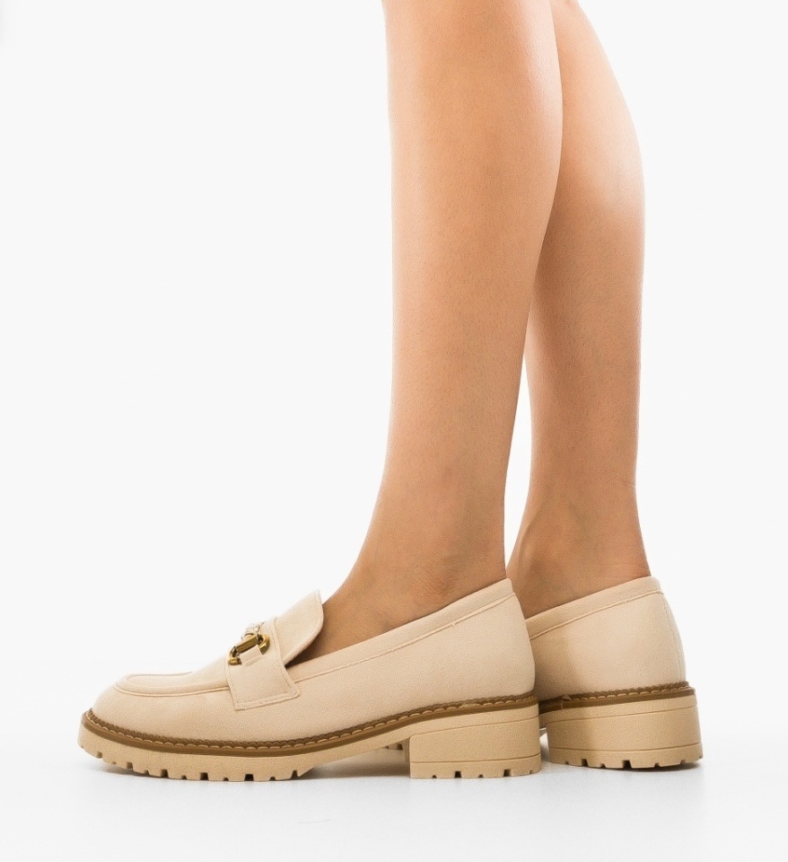 Pantofi Casual Londrey Bej - Img 6