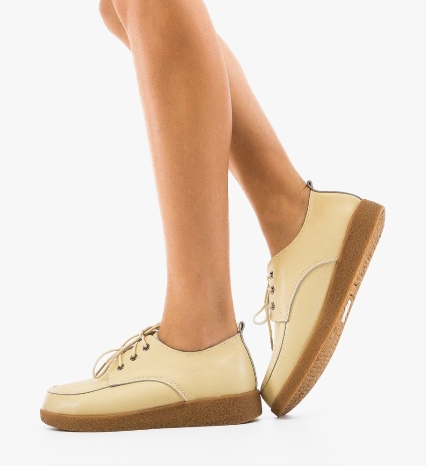 Pantofi Casual Maye Bej - Img 6