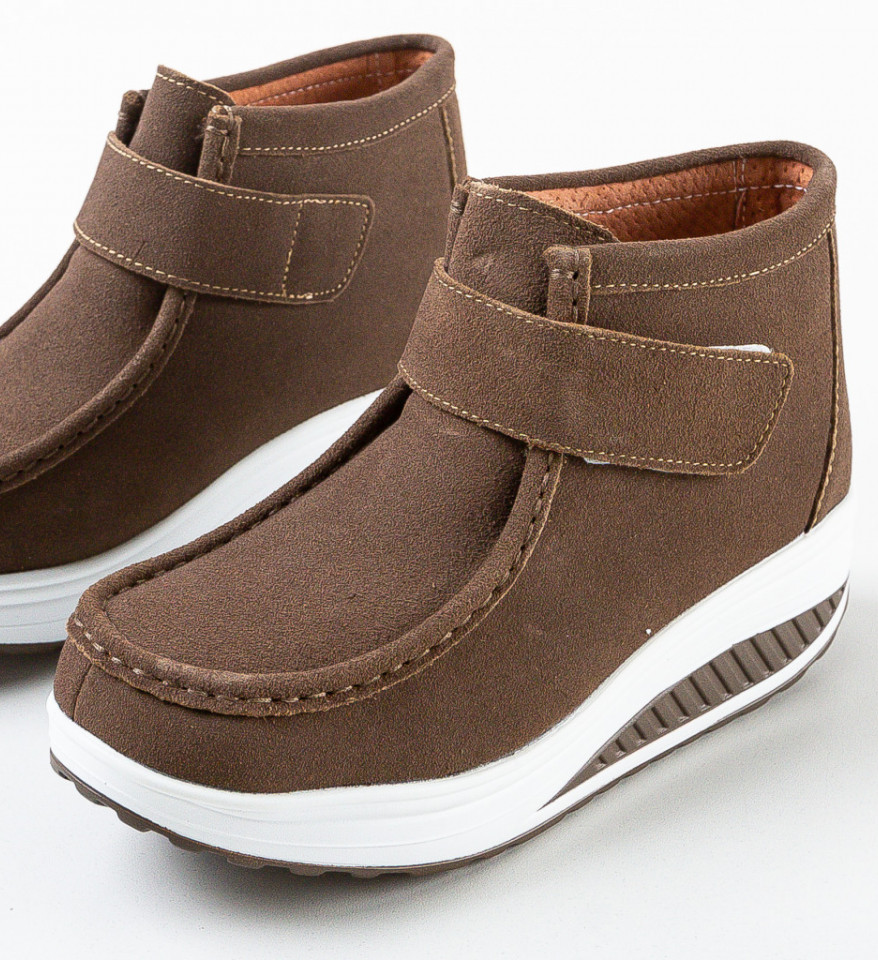 Pantofi Casual Misha Khaki - Img 4
