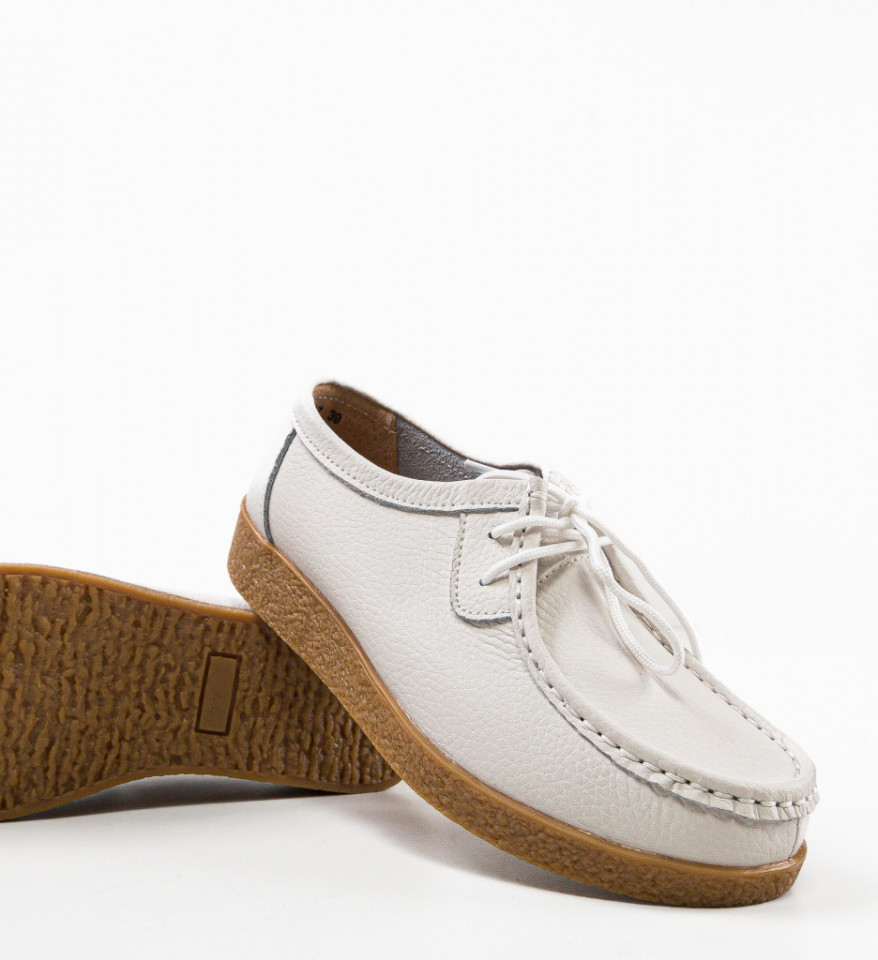 Pantofi Casual Neca Albi - Img 2
