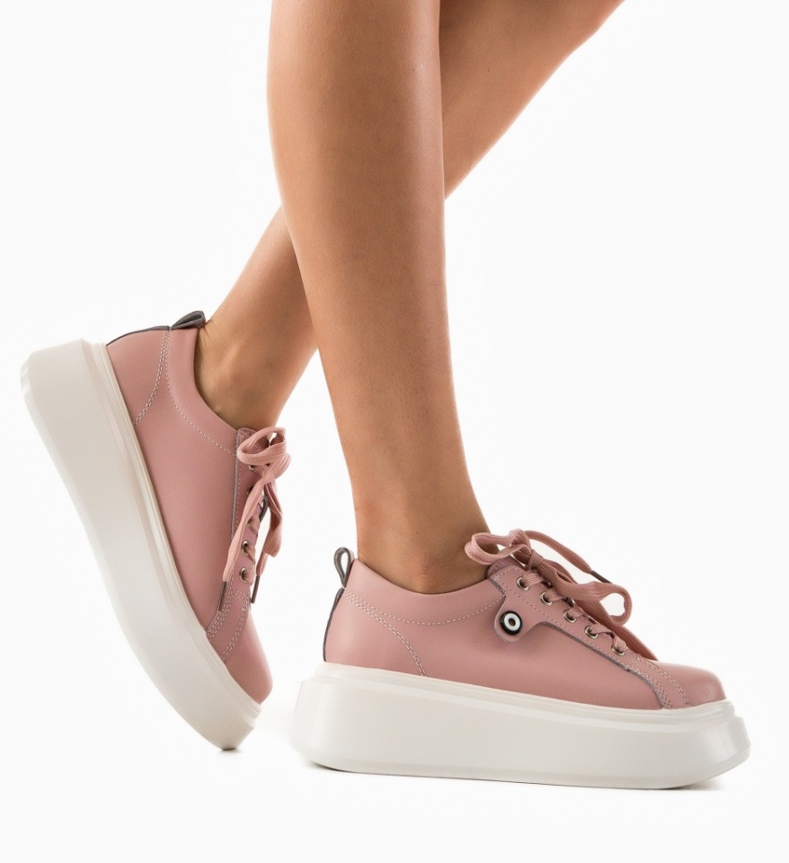 Pantofi Casual Nuandre Roz - Img 11