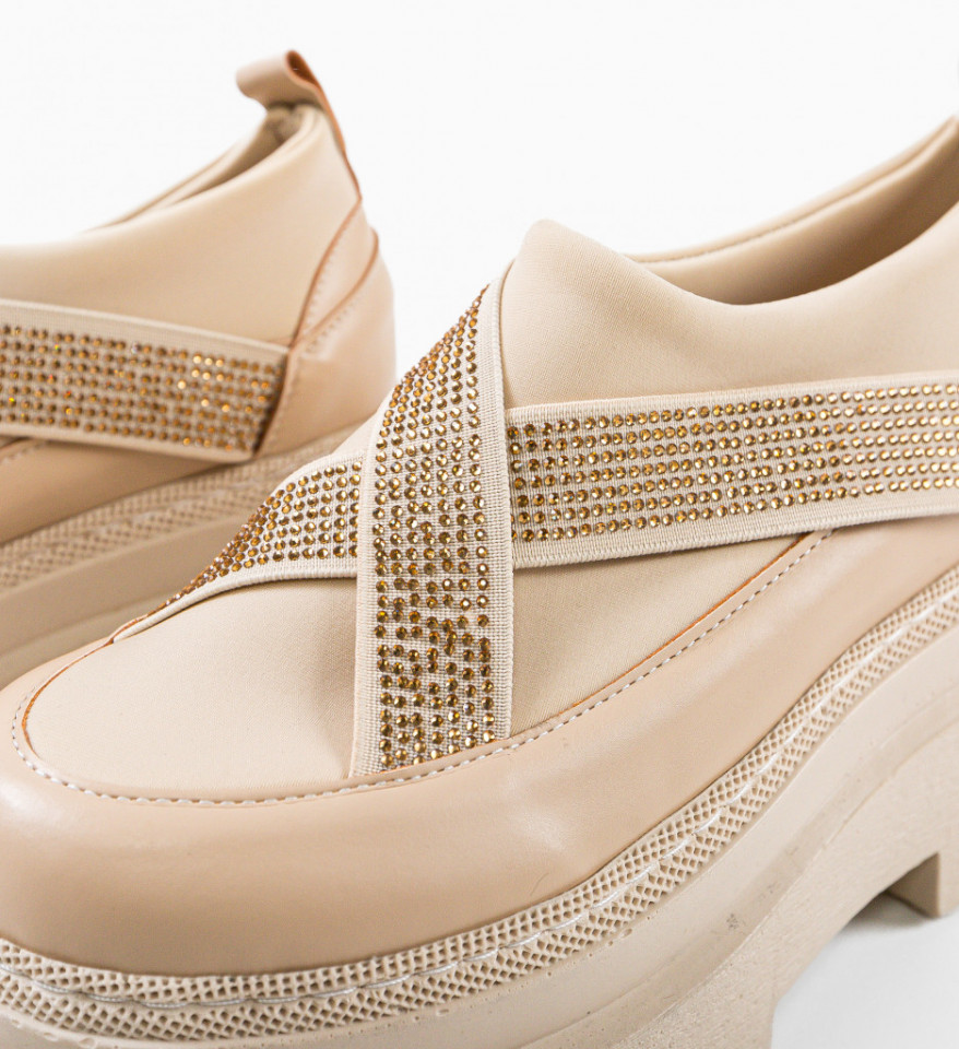Pantofi Casual Silkine Bej - Img 4