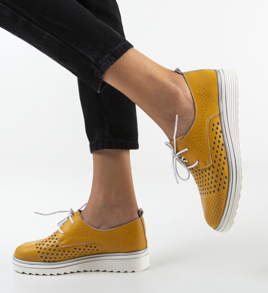 Pantofi Casual Tone Galbeni - Img 10