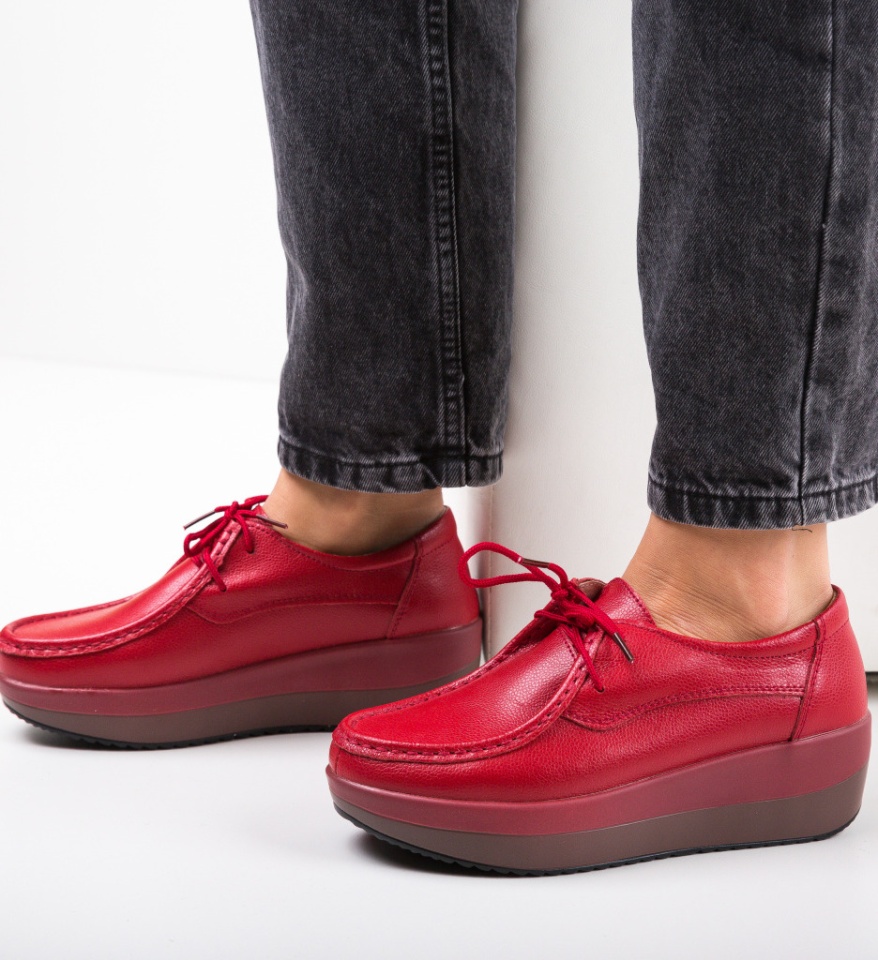 Pantofi Casual Vlasta Rosii - Img 10