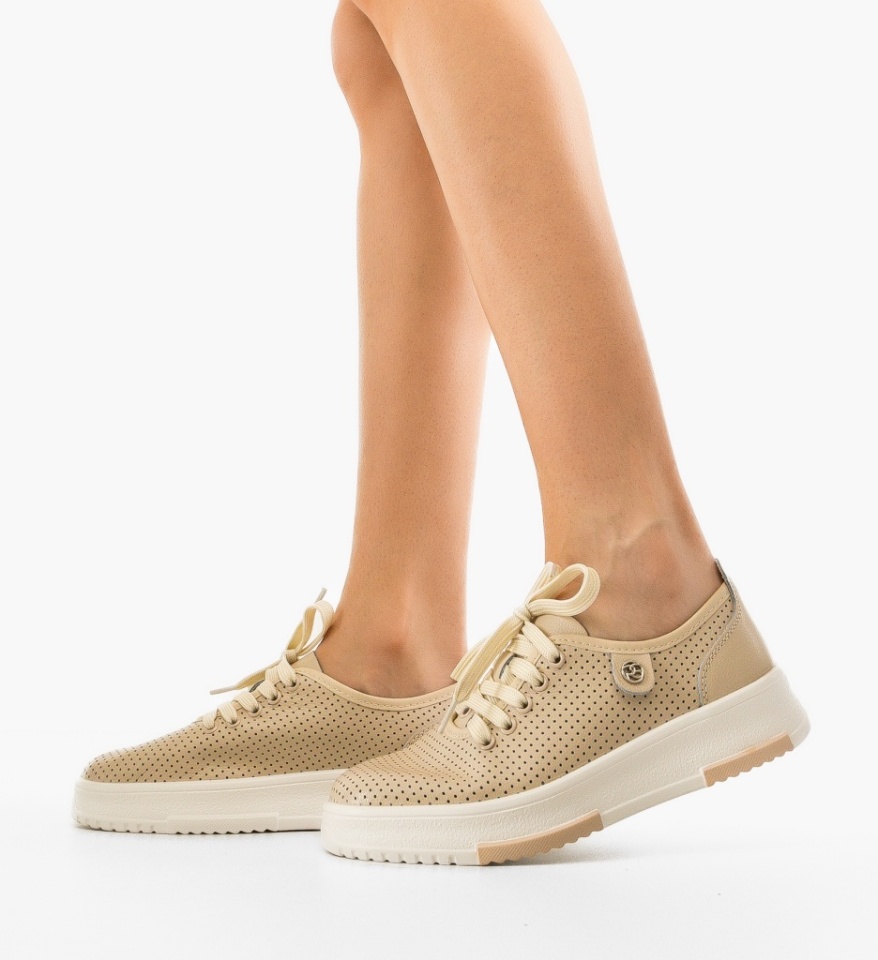 Pantofi Casual Ygrysha Bej - Img 7