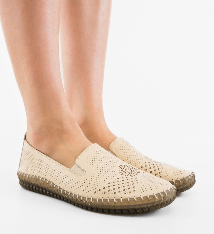 Pantofi Casual Zakrey Bej - Img 6