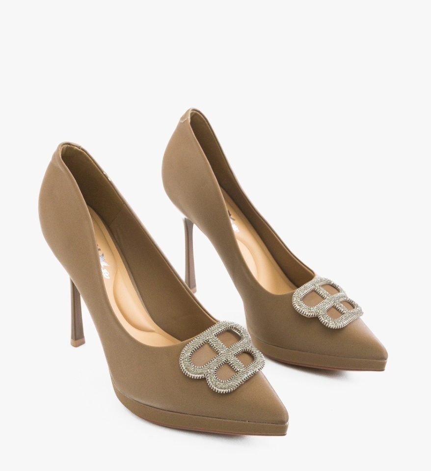 Pantofi cu toc Dandra Camel - Img 3