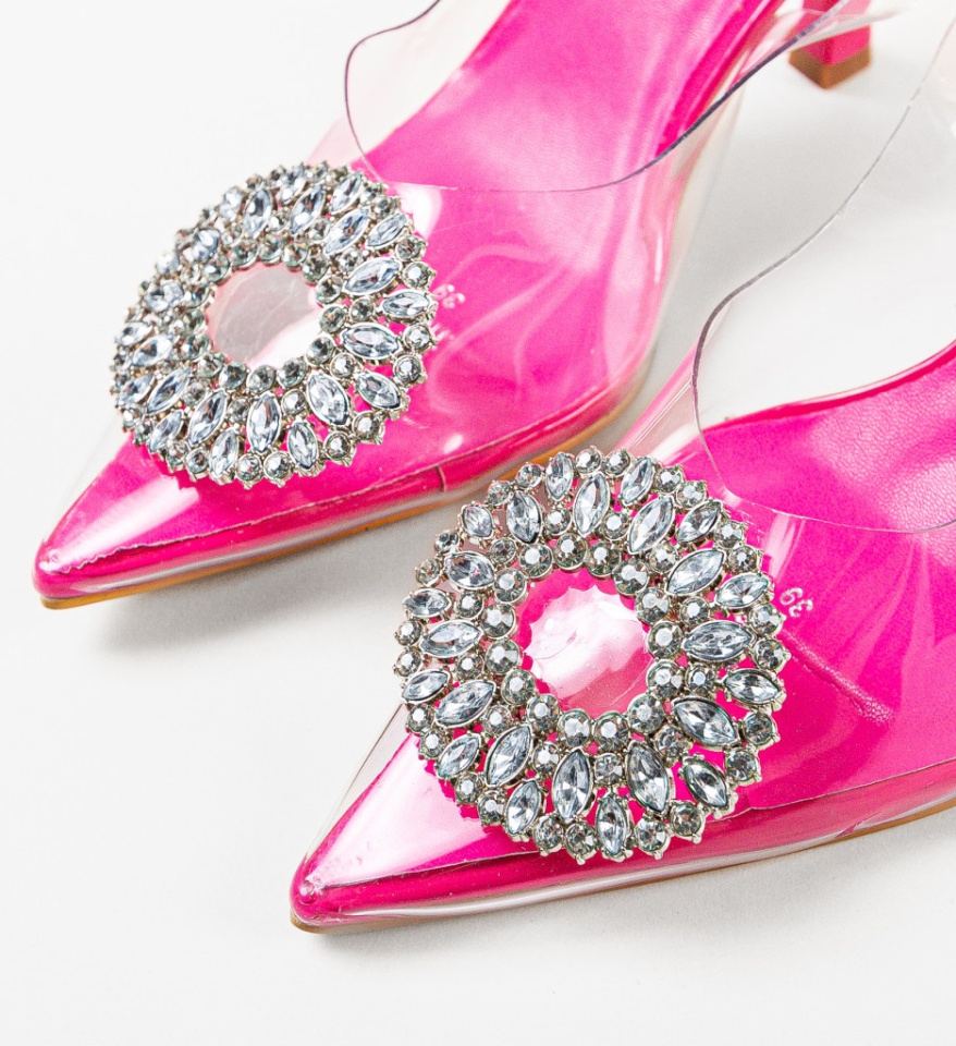 Pantofi cu toc Ecaterina Fuchsia - Img 11