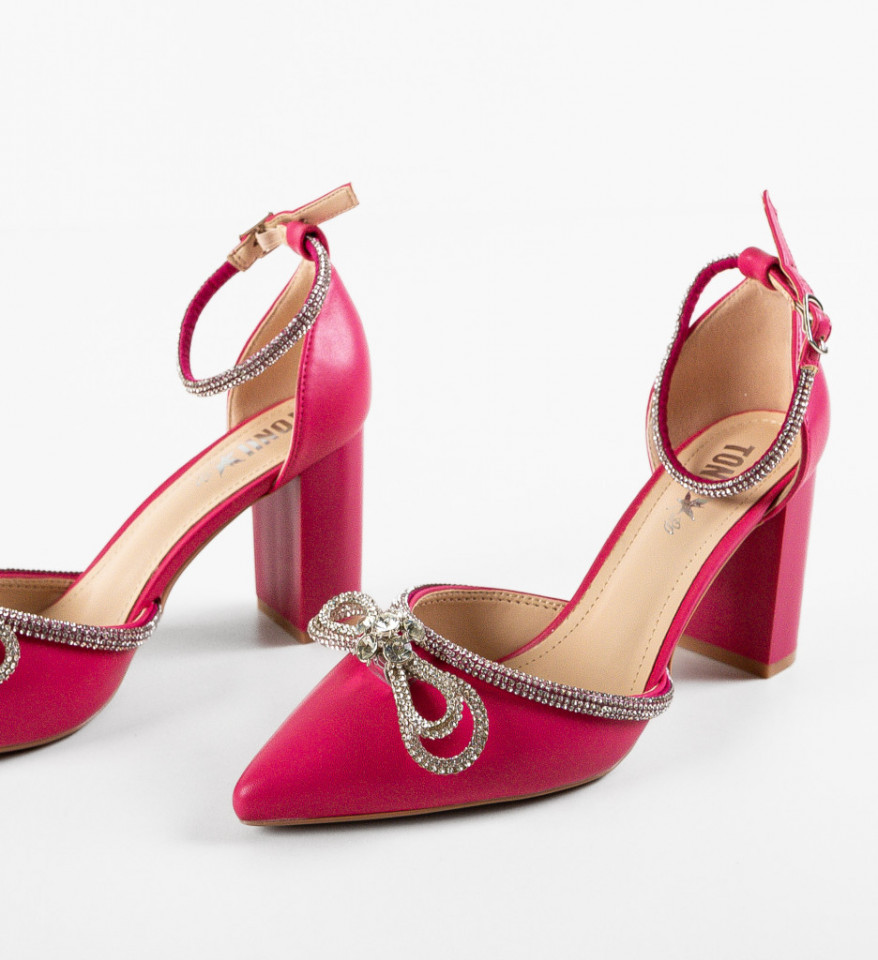 Pantofi cu toc Lester Fuchsia - Img 3