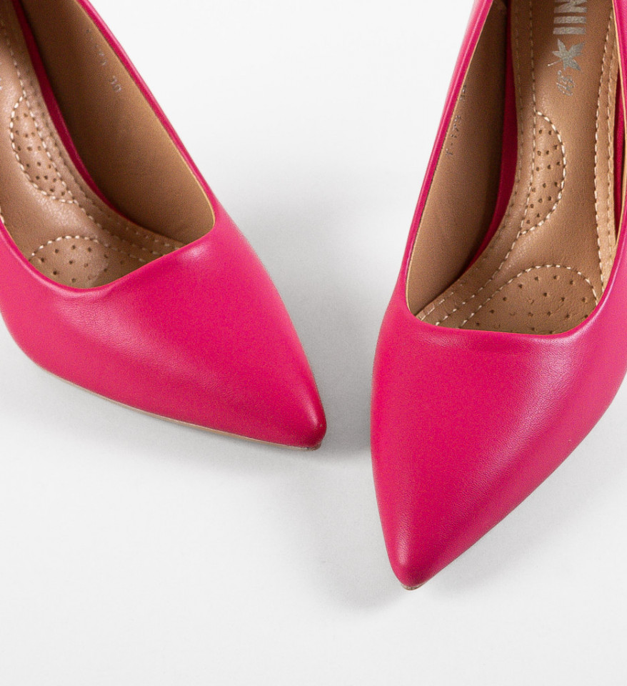 Pantofi cu toc Oknam Fuchsia - Img 4