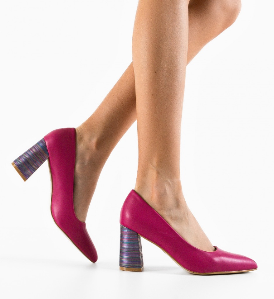 Pantofi cu toc Tuka Fuchsia - Img 5