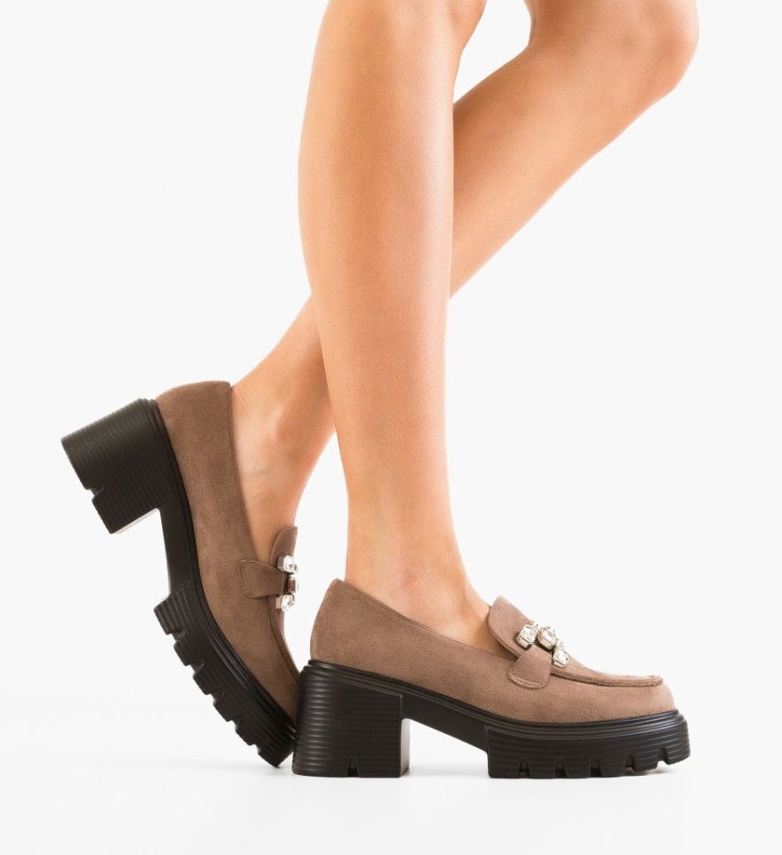 Pantofi dama casual Khursh Khaki - Img 6