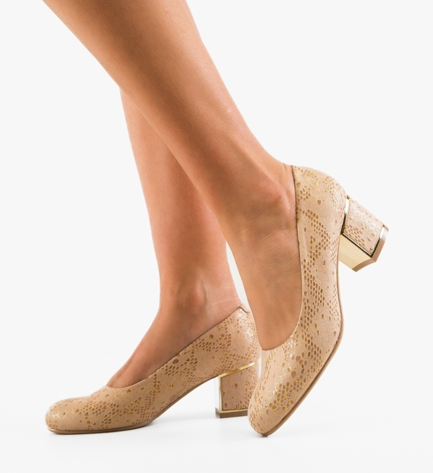 Pantofi dama Teord Bej - Img 3