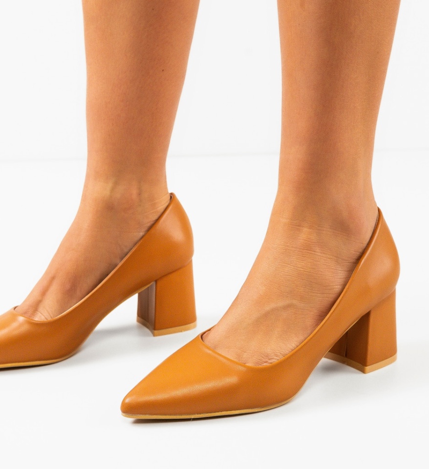 Pantofi dama Trev Camel - Img 4