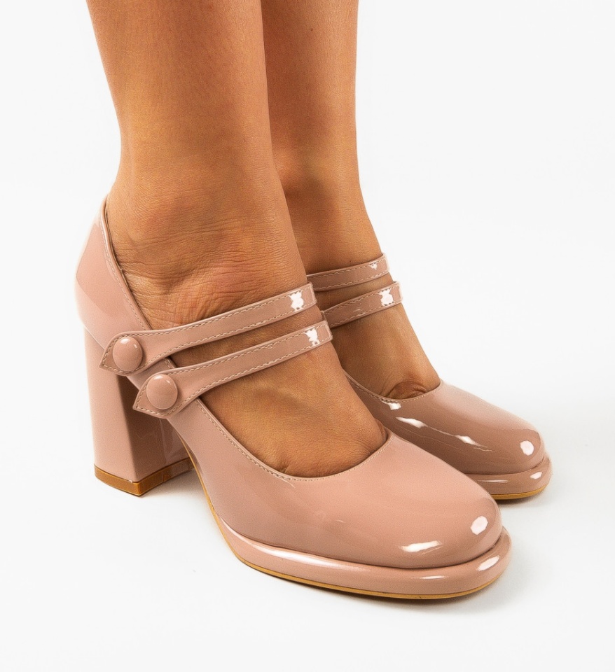 Pantofi dama Vintage Nude - Img 5