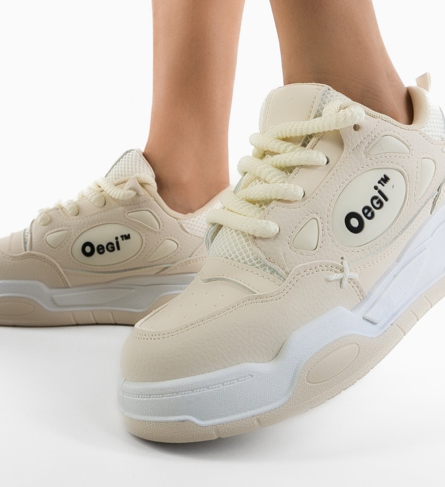 Pantofi sport Scarl Bej - Img 4