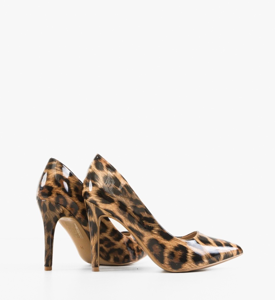 Pantofi stiletto dama Azaan Animal Print - Img 4