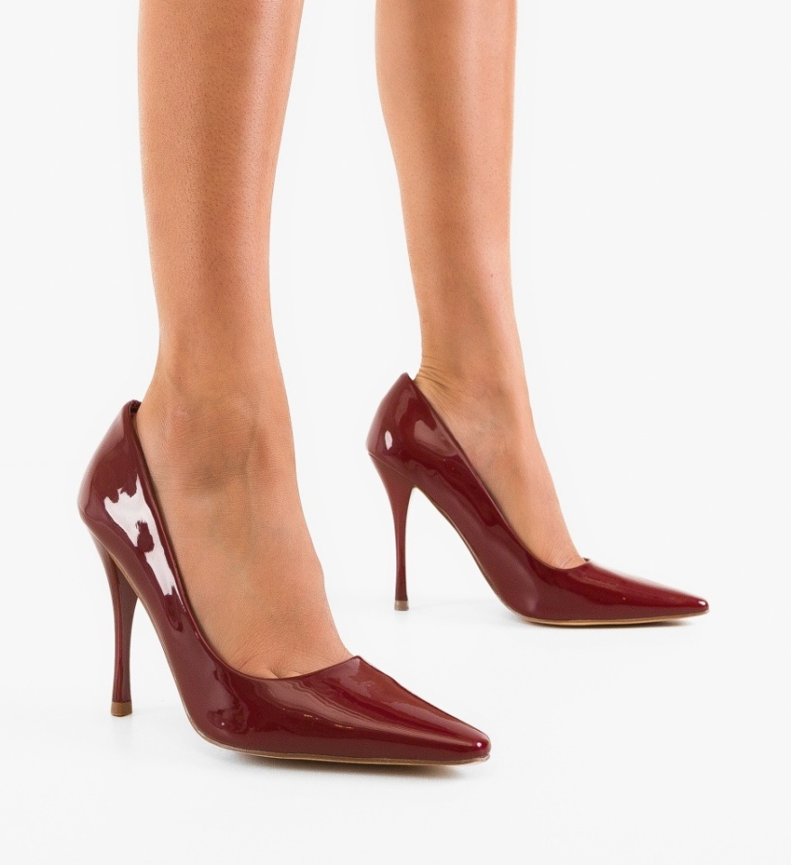 Pantofi stiletto dama Jannine Rosii - Img 6