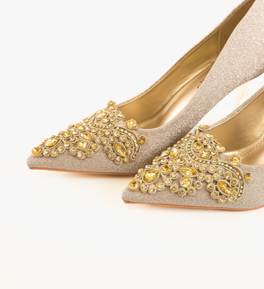 Pantofi stiletto dama Laurie Aurii 2 - Img 2