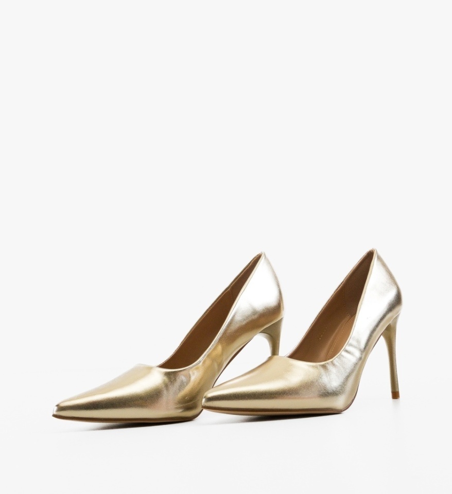 Pantofi stiletto dama Neybar Aurii - Img 3