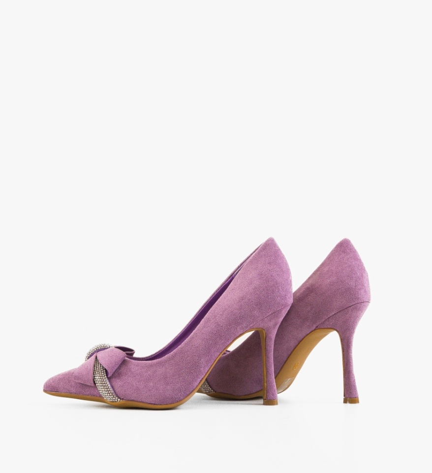 Pantofi stiletto dama Subhaa Mov - Img 2