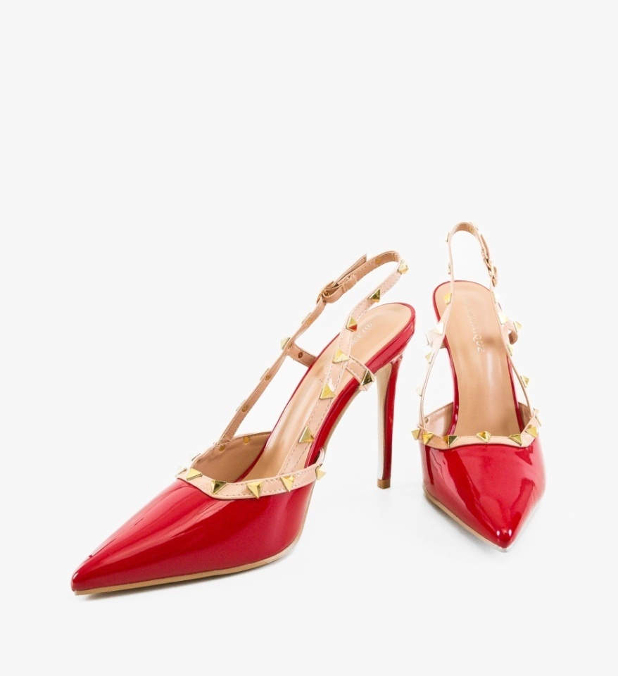 Pantofi stiletto dama Tynno Rosii - Img 3