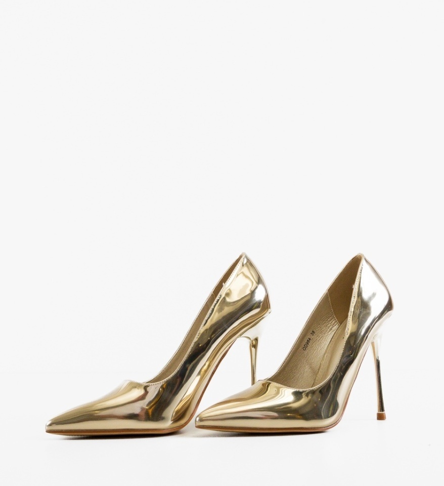 Pantofi stiletto Helar Aurii 2 - Img 3